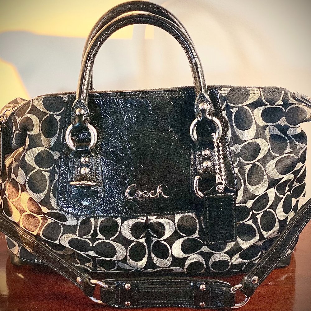 Coach Ashley Signature Sateen Satchel Coach Purse